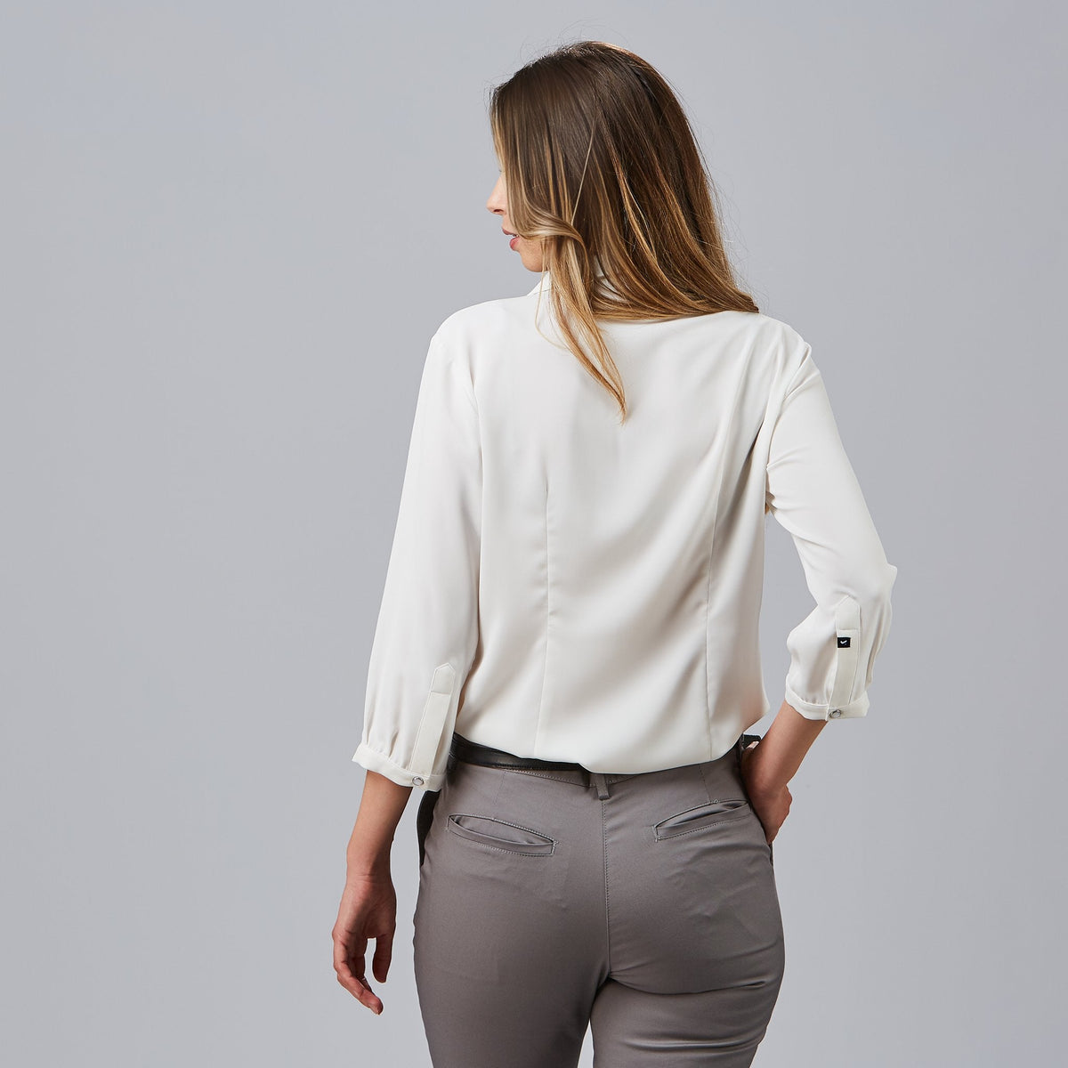 BLUSA MUJER CUELLO SOLAPA LAZO FLAVIA