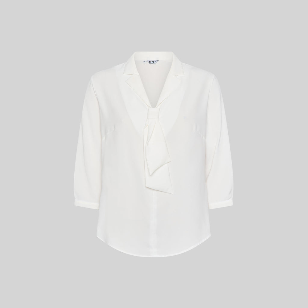 BLUSA MUJER CUELLO SOLAPA LAZO FLAVIA