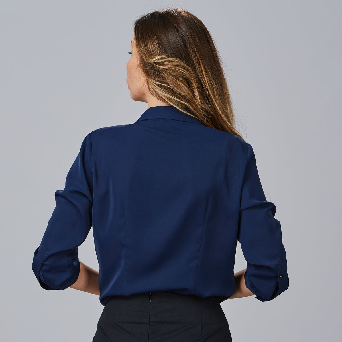 BLUSA MUJER CUELLO SOLAPA LAZO FLAVIA