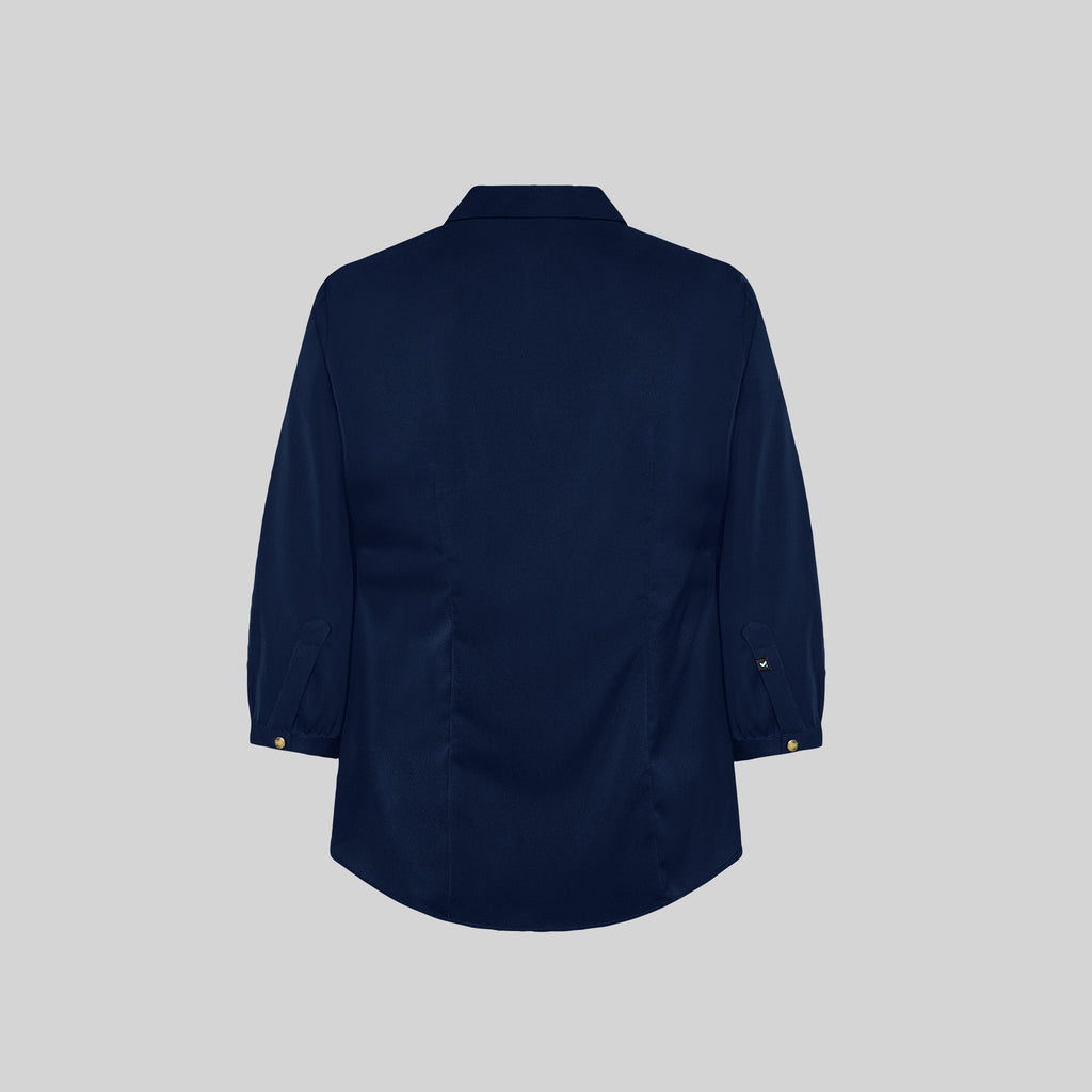 BLUSA MUJER CUELLO SOLAPA LAZO FLAVIA