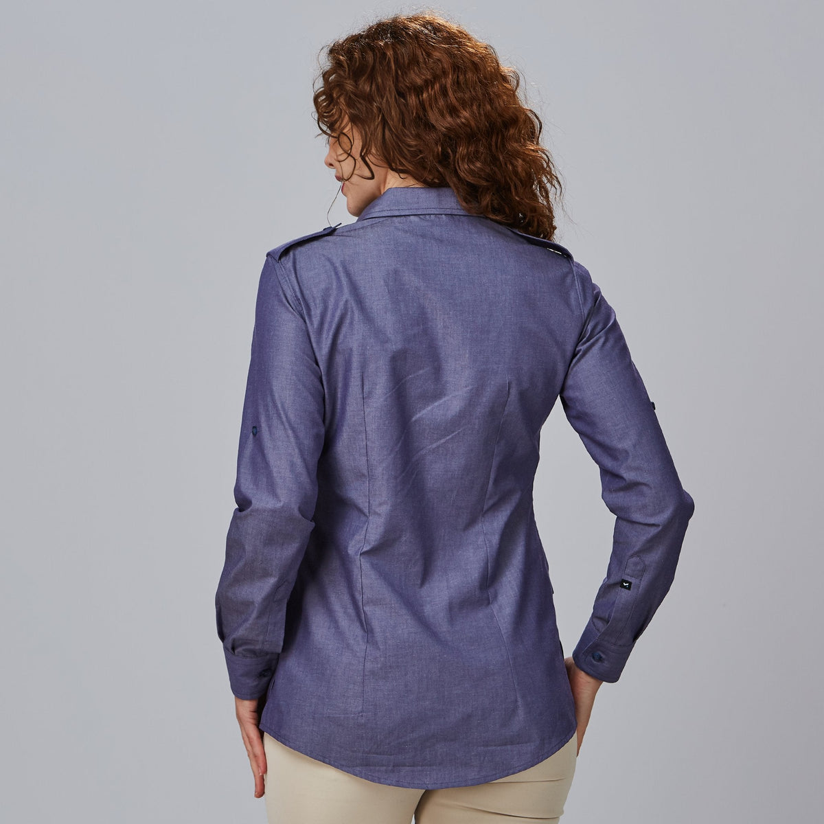 CAMISA MUJER MANGA ROLL UP DANIELA