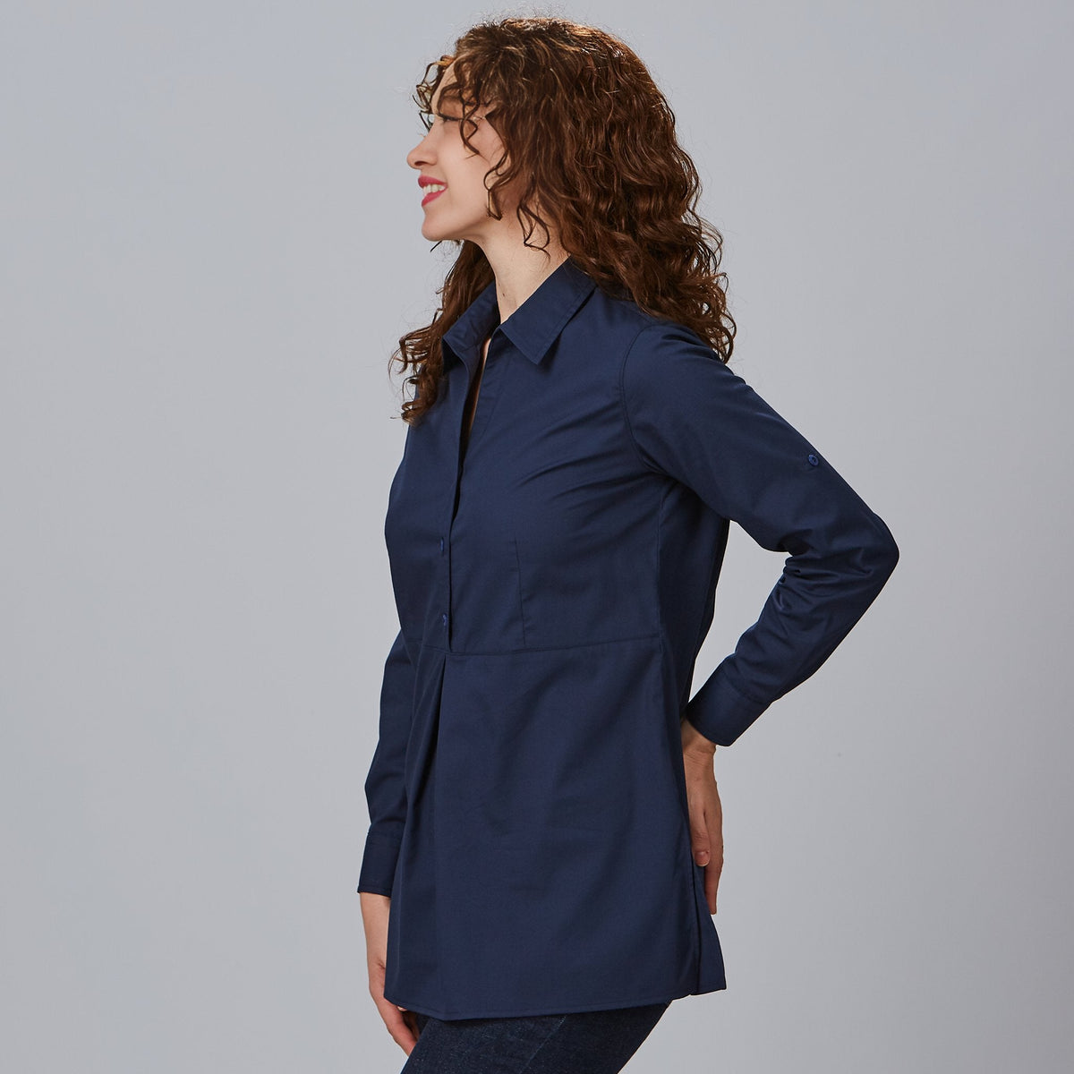 CAMISA MUJER MANGA ROLL UP LIVIA