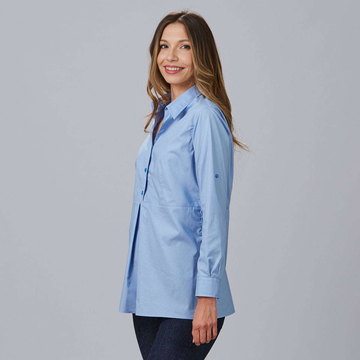 CAMISA MUJER MANGA ROLL UP LIVIA