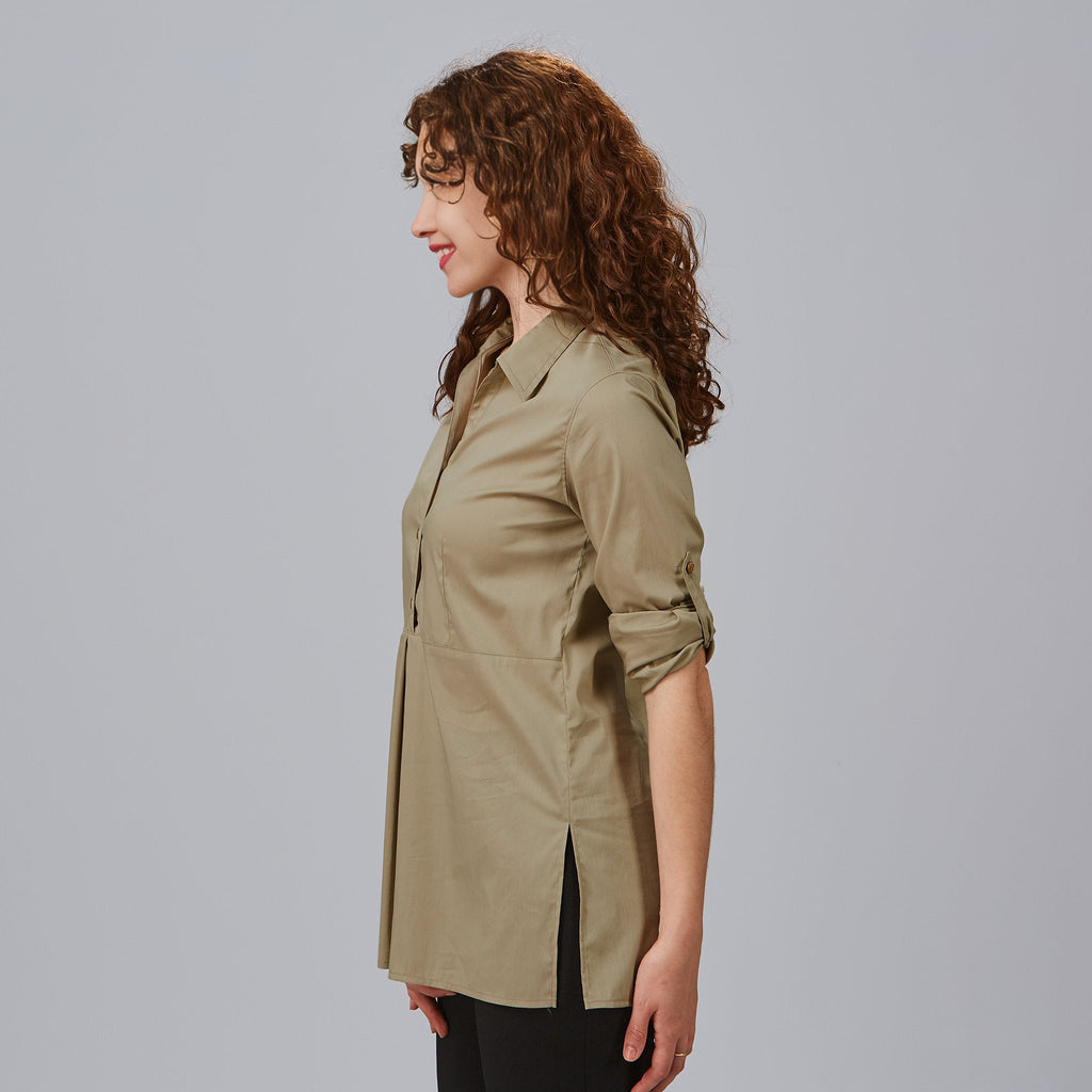 CAMISA MUJER MANGA ROLL UP LIVIA
