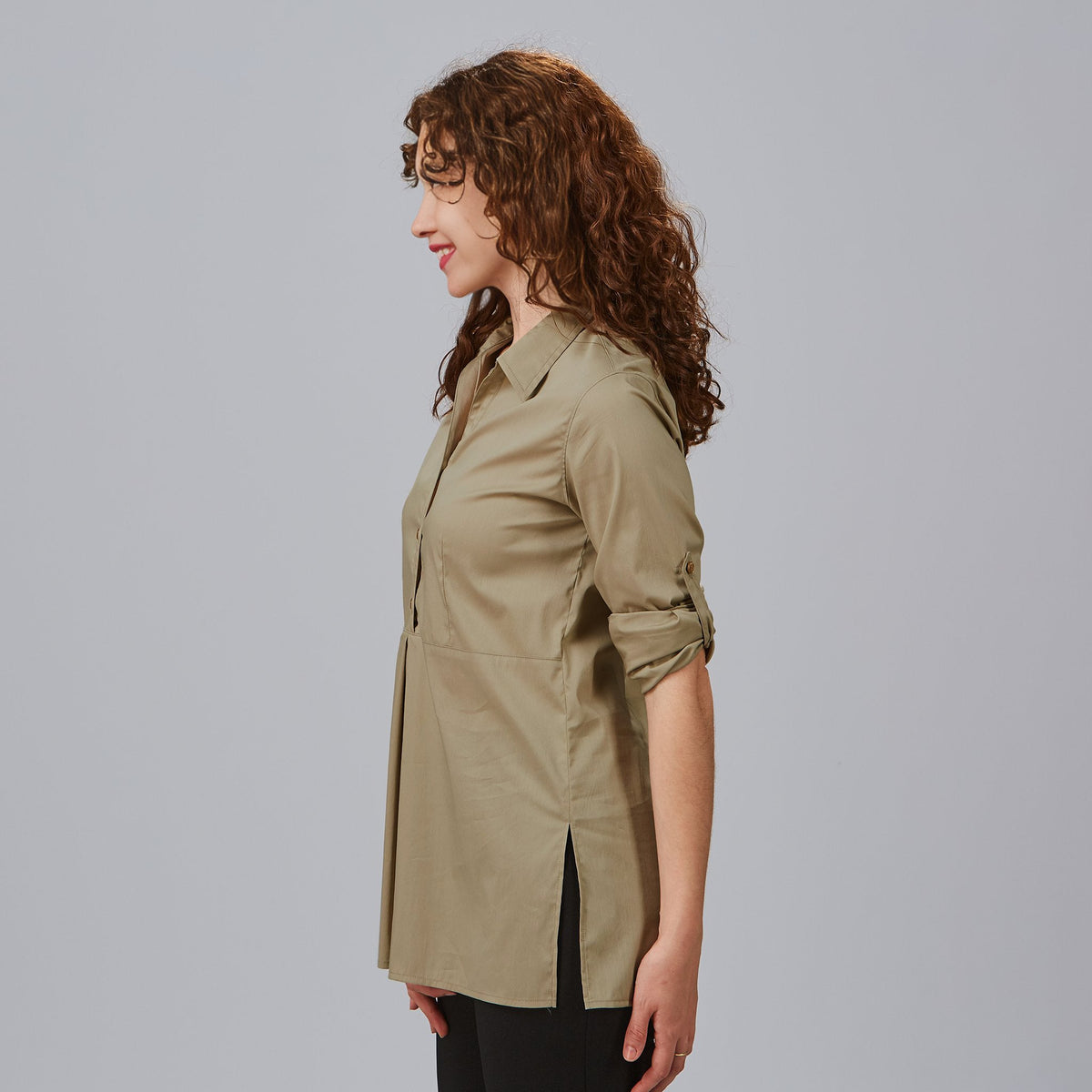 CAMISA MUJER MANGA ROLL UP LIVIA