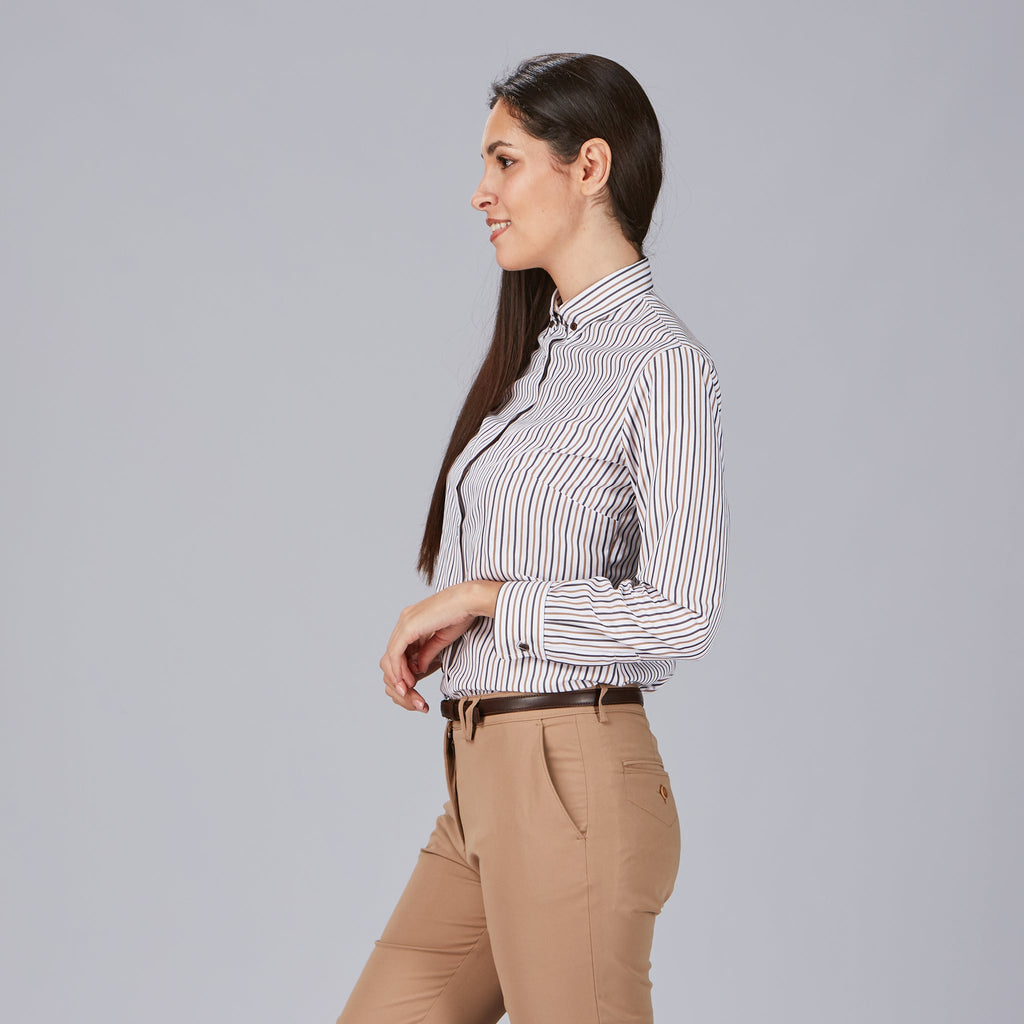 CAMISA MUJER RAYAS BICOLOR SIMONETTA