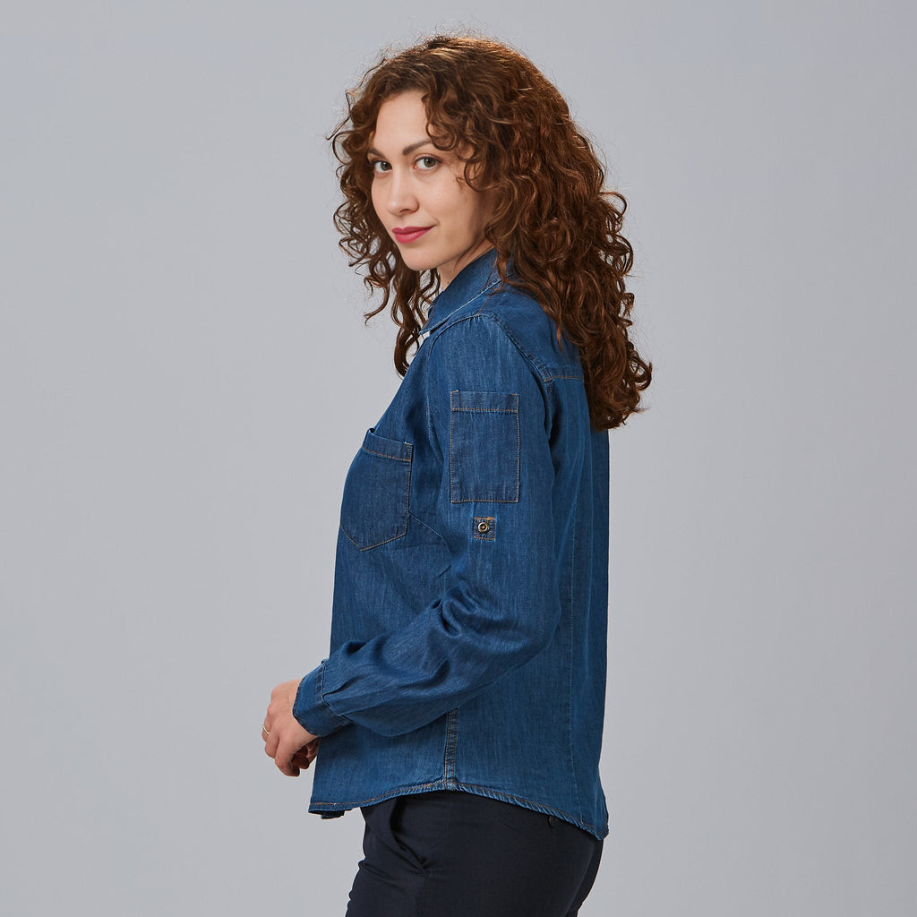 CAMISA MUJER TEJANO FINO LAVADO VALERIA