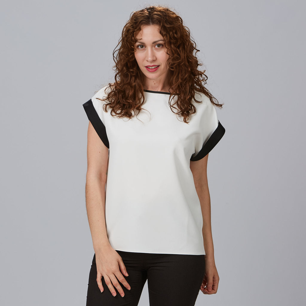 BLUSA MUJER MANGA CORTA VUELTA