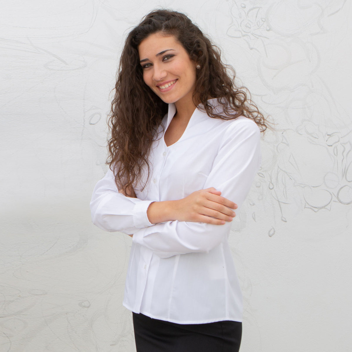 CAMISA MUJER CUELLO CHIMENEA  LILIANA