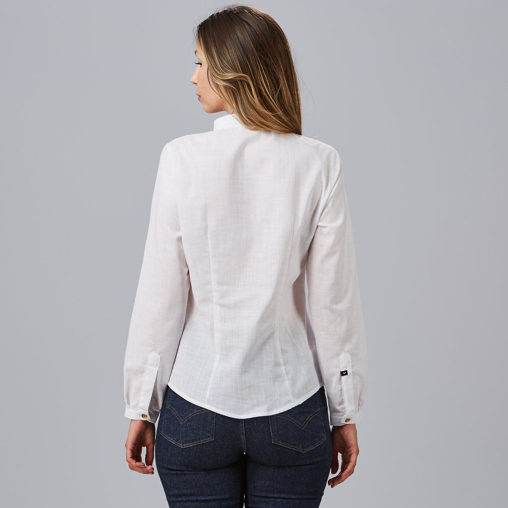CAMISA MUJER FALSO LINO FLORA