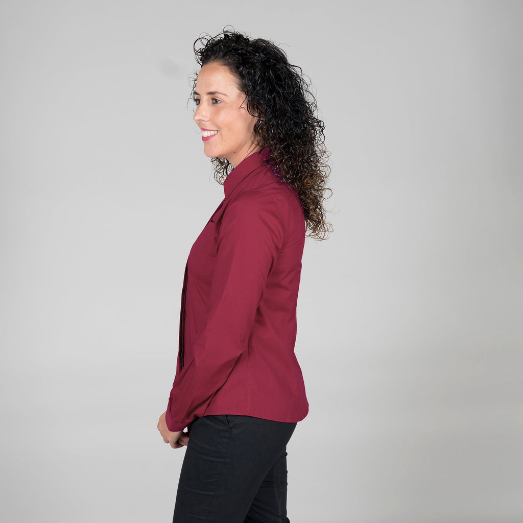 BLUSA MUJER BOTON OCULTO M/L