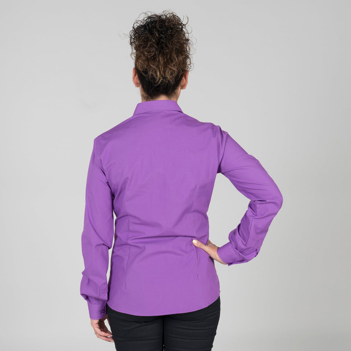BLUSA MUJER BOTON OCULTO M/L