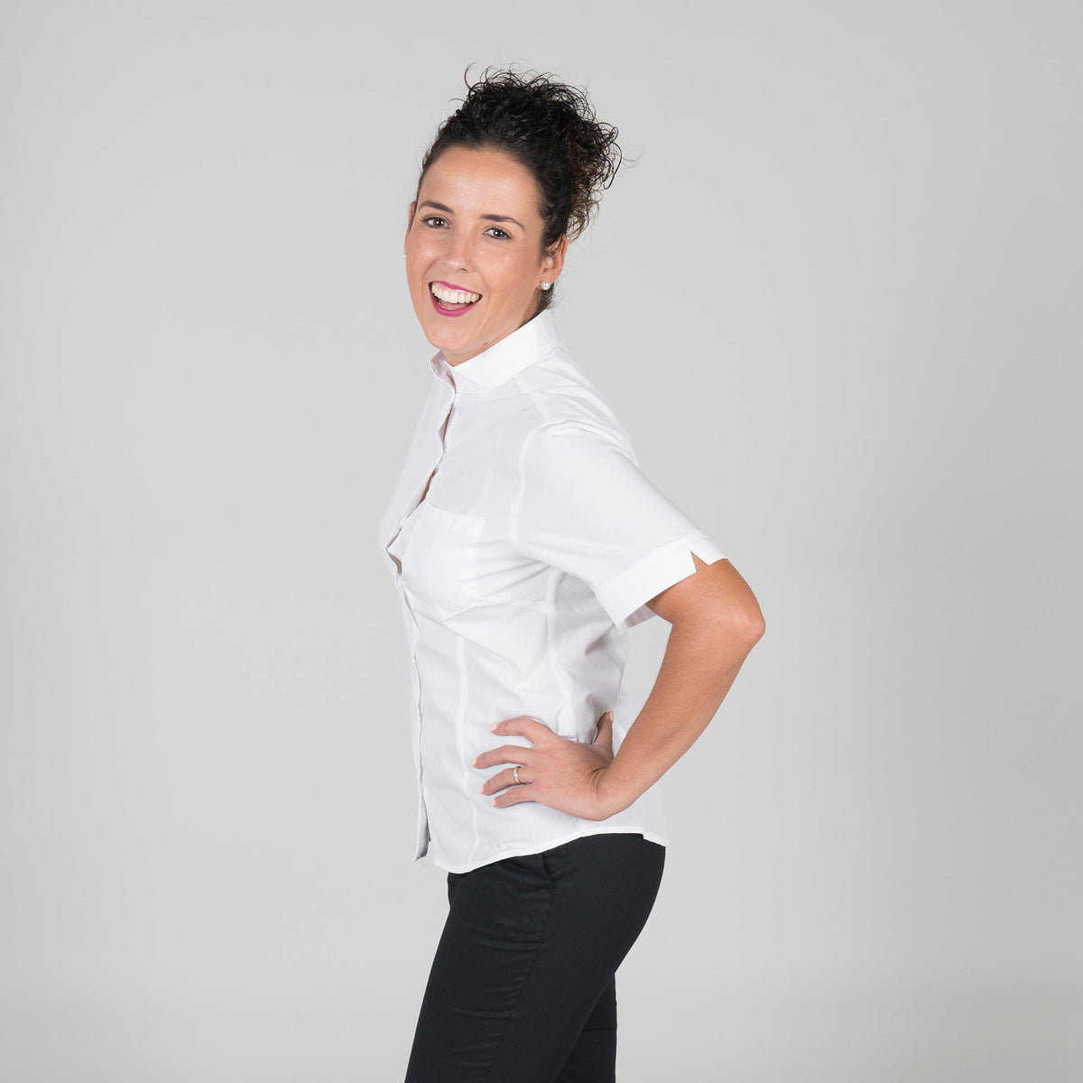 BLUSA MUJER C/MAO M/CORTA