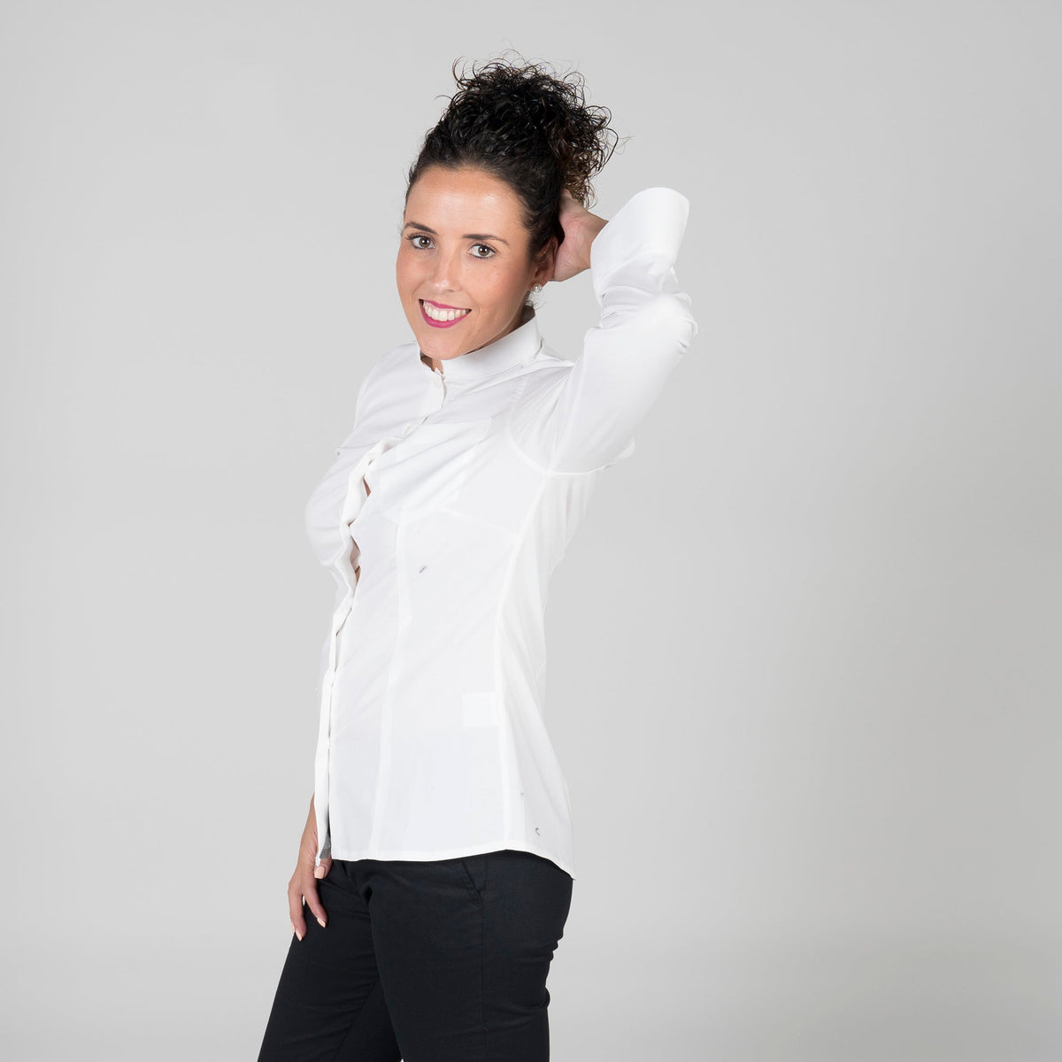 BLUSA MUJER C/MAO MANGA 3/4 ALGODON ELASTICO