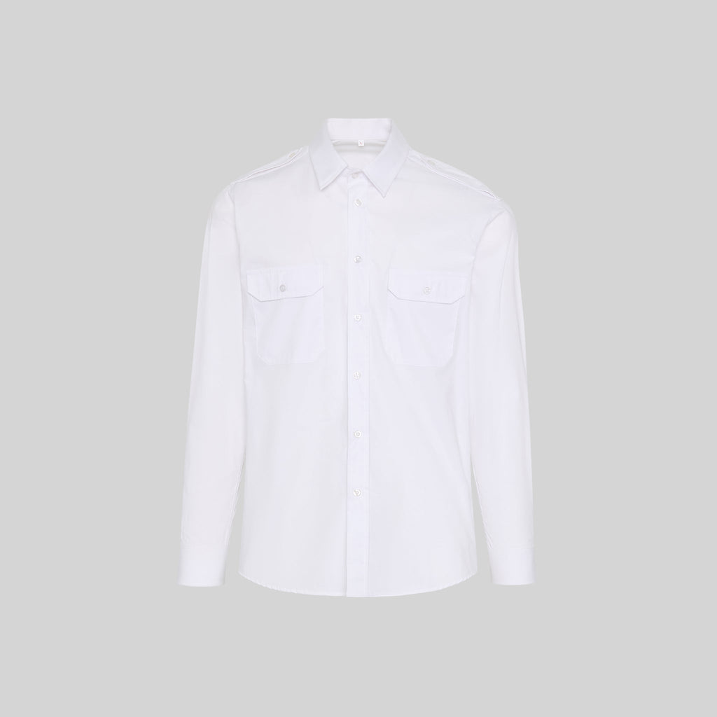 CAMISA UNISEX CHARRETERAS M/L ELASTAN