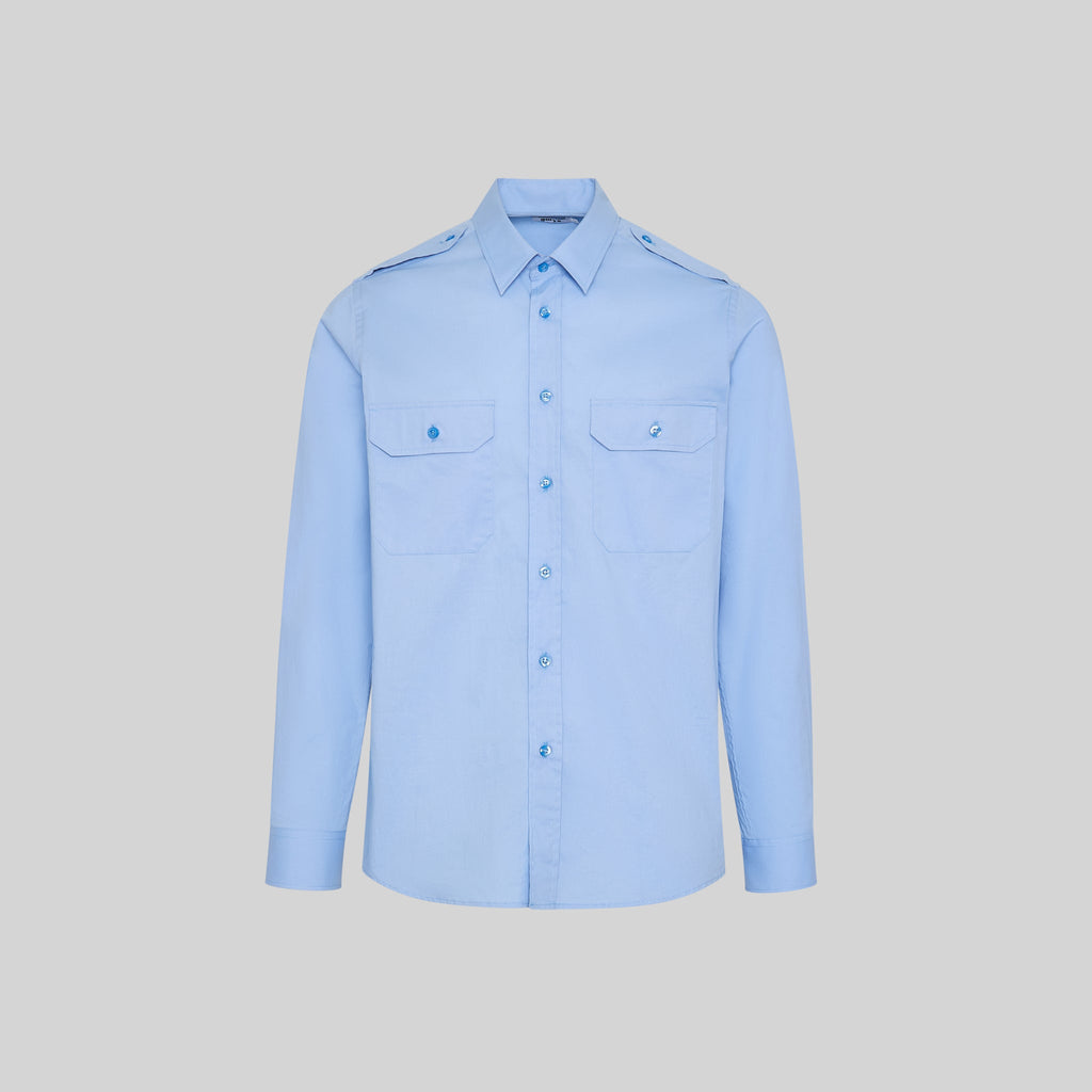 CAMISA UNISEX CHARRETERAS M/L ELASTAN