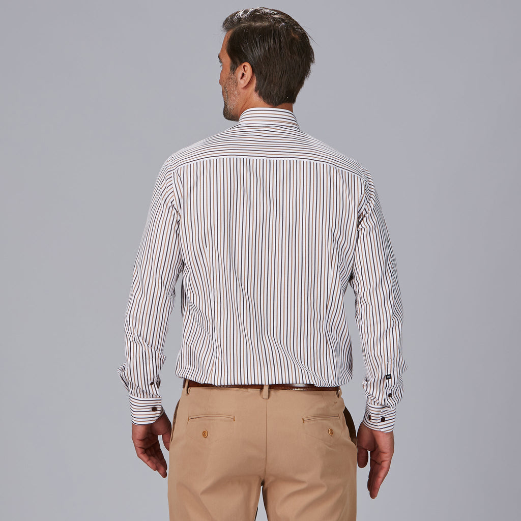 CAMISA HOMBRE RAYAS BICOLOR SLIM FIT ALESSANDRO