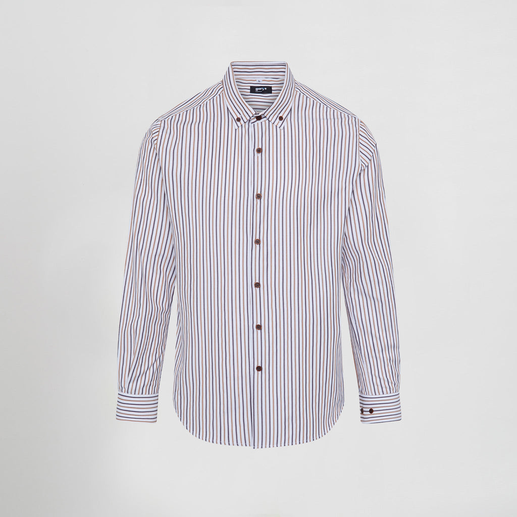 CAMISA HOMBRE RAYAS BICOLOR SLIM FIT ALESSANDRO