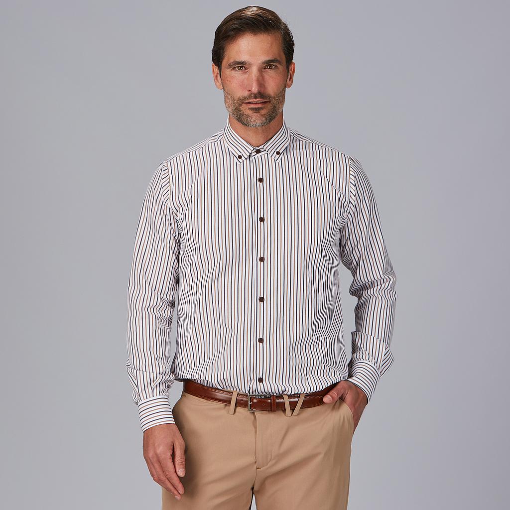 CAMISA HOMBRE RAYAS BICOLOR SLIM FIT ALESSANDRO
