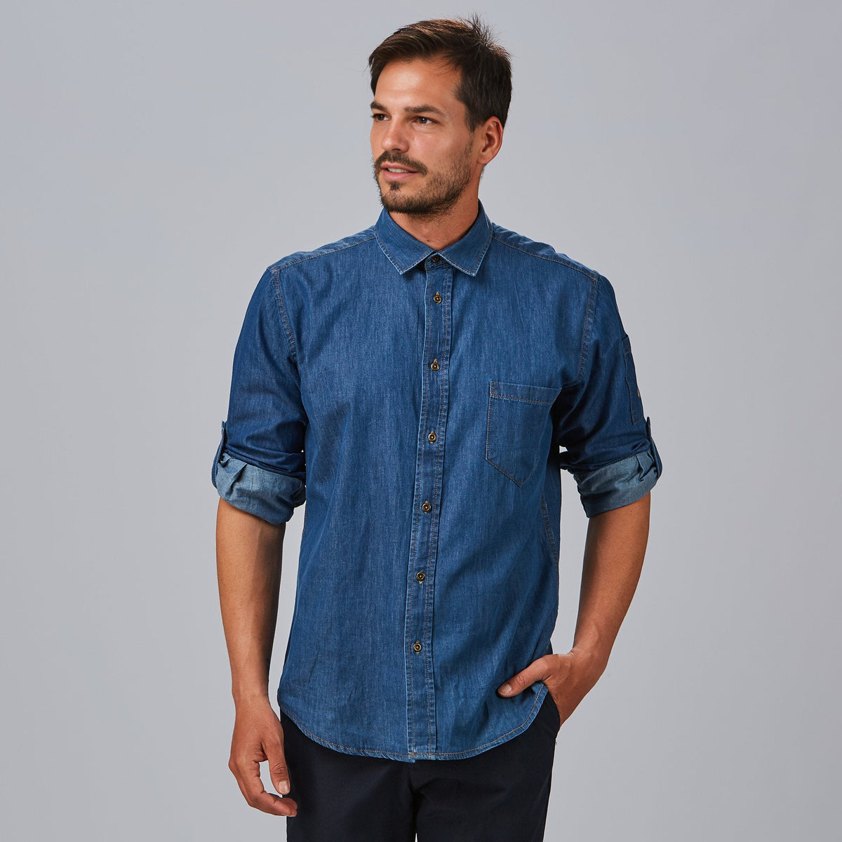 CAMISA HOMBRE TEJANO FINO LAVADO SLIM FIT MATTIA