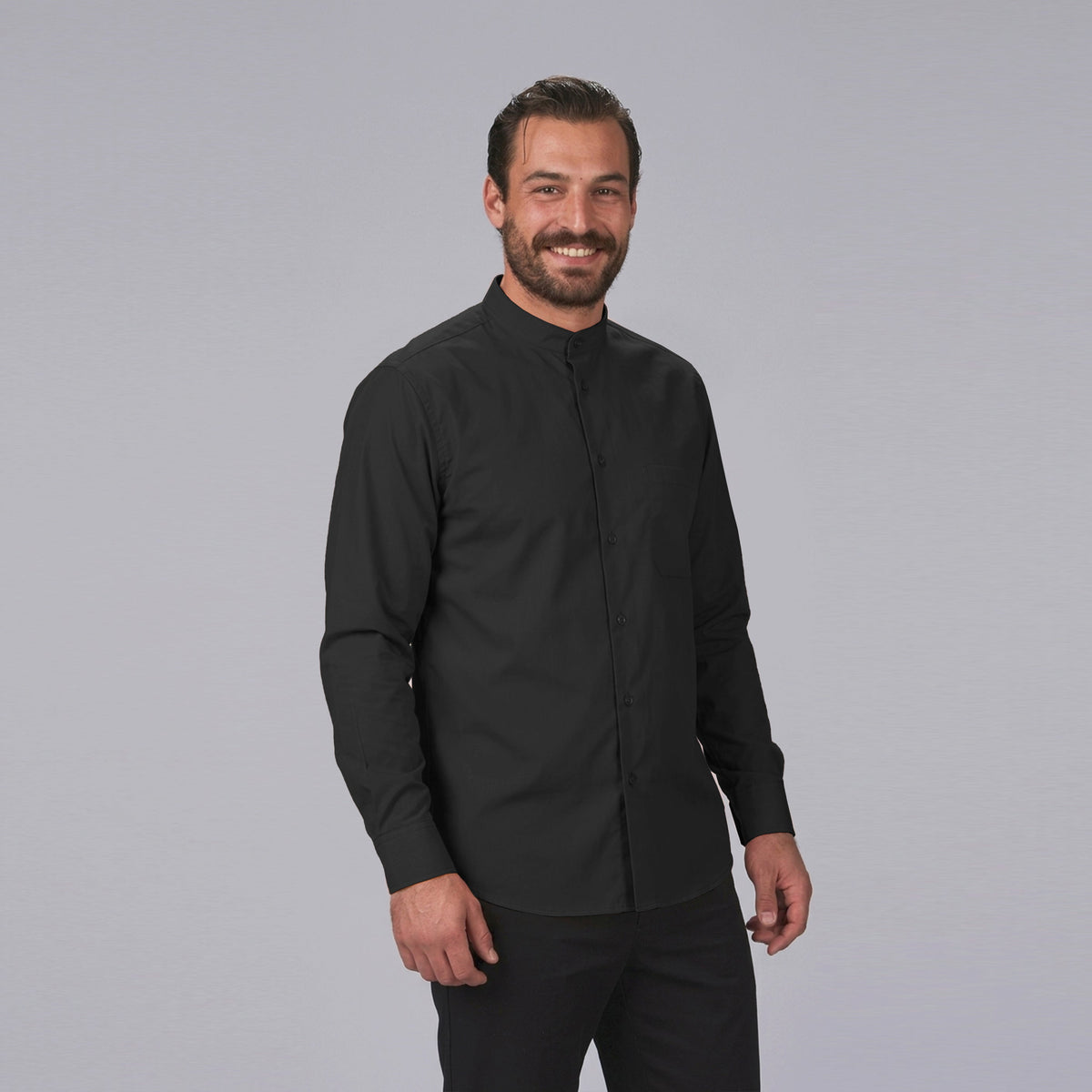 CAMISA HOMBRE CUELLO MAO M/LARGA