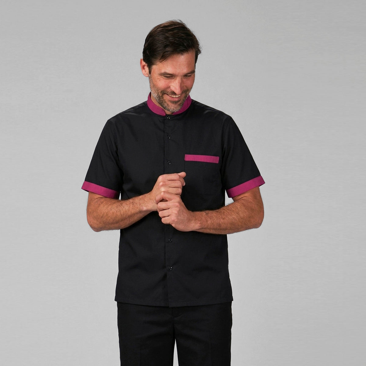 CAMISA HOMBRE CUELLO MAO M/C COMBI