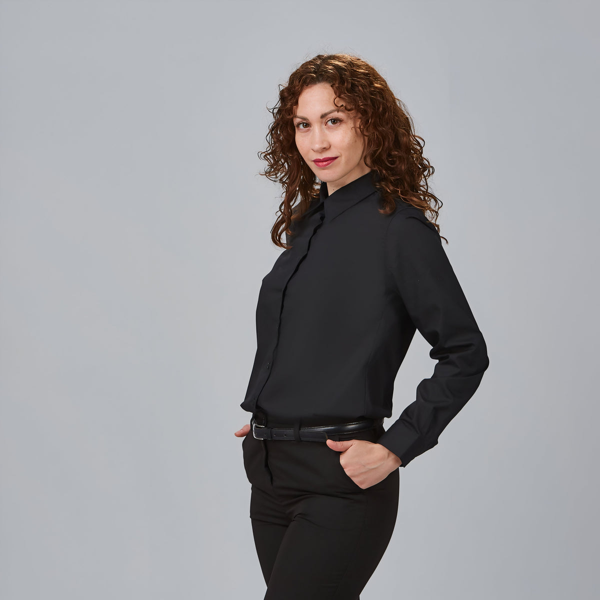 CAMISA MUJER M/L POP.