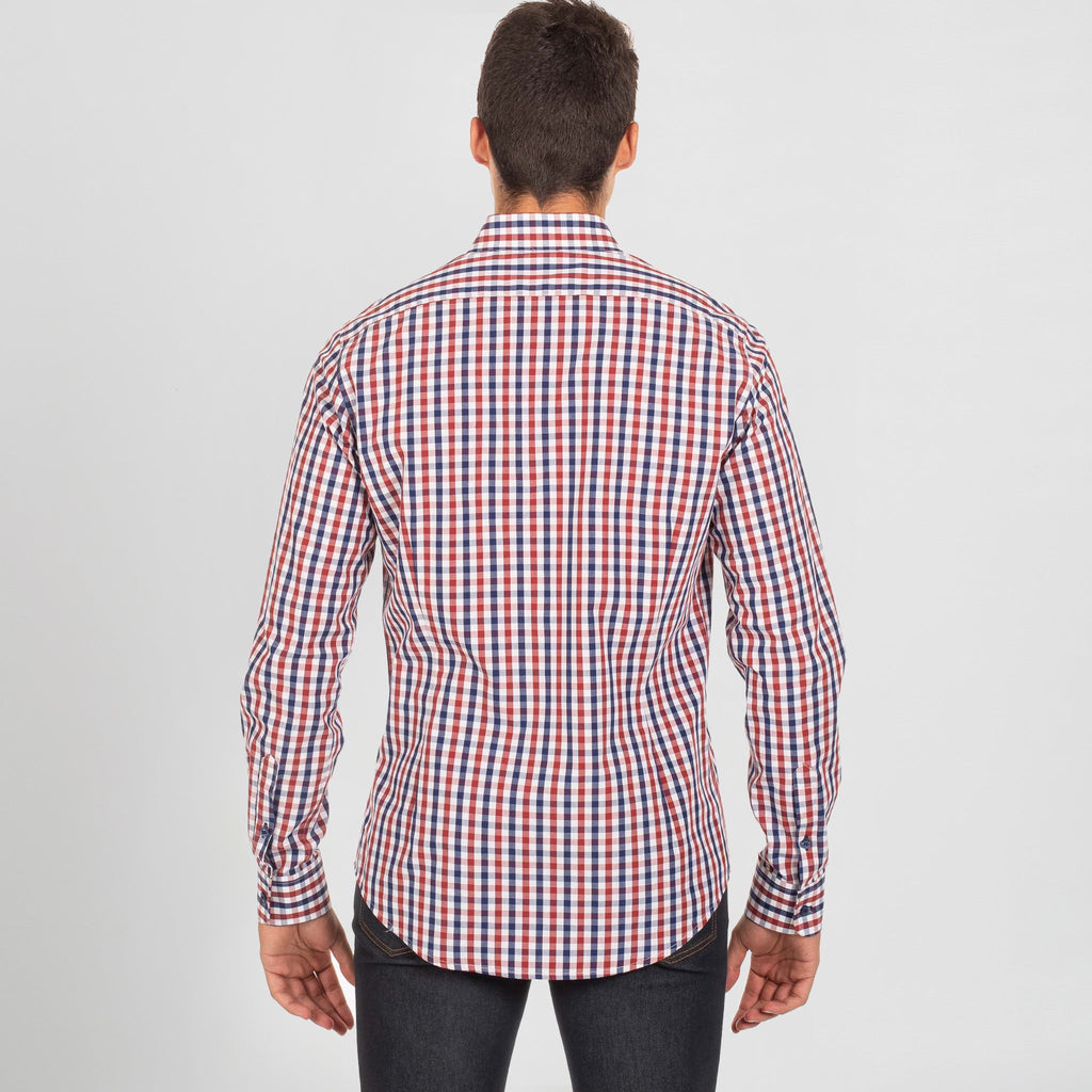 CAMISA HOMBRE VICENZO SLIM FIT VICHY