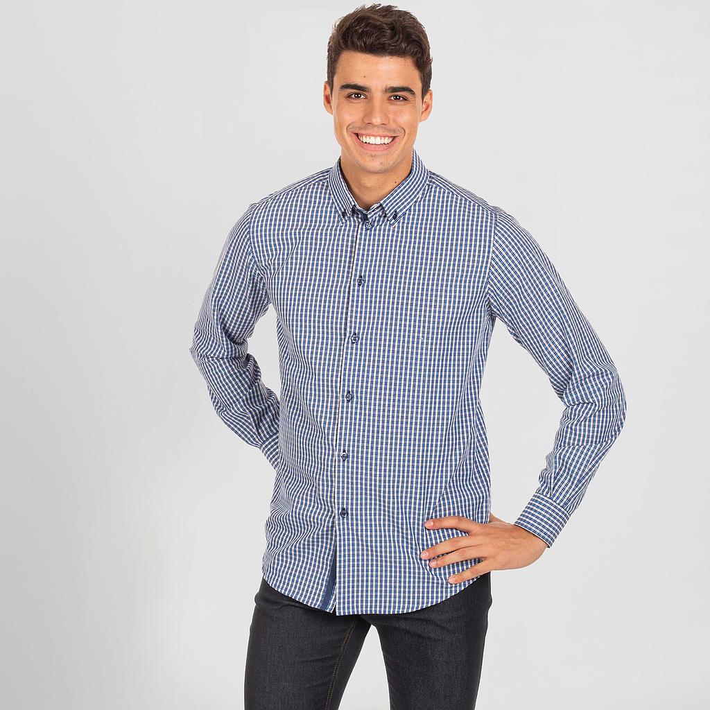 CAMISA HOMBRE VICENZO SLIM FIT VICHY