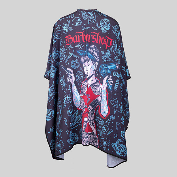 CAPA DE PELUQUERIA ESTAMPADA