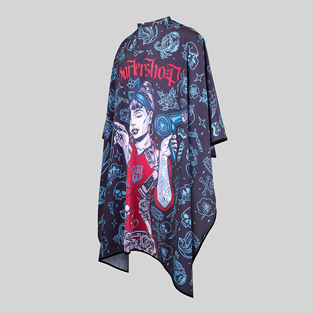 CAPA DE PELUQUERIA ESTAMPADA