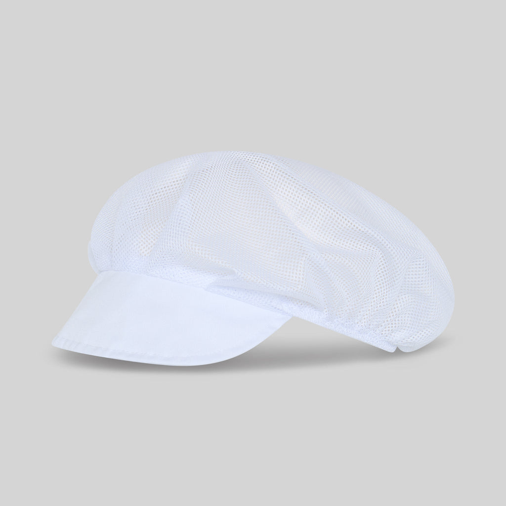 GORRA UNISEX REJILLA VISERA BCA. (PAQ. 10 UNID)