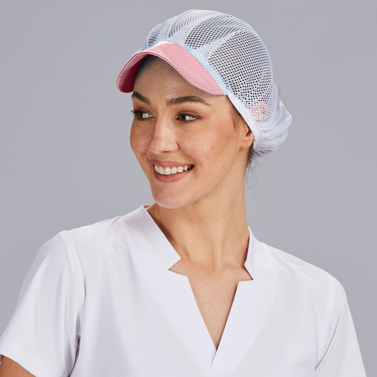 GORRA UNISEX REJILLA VISERA COLOR (PAQ. 10 UNID)