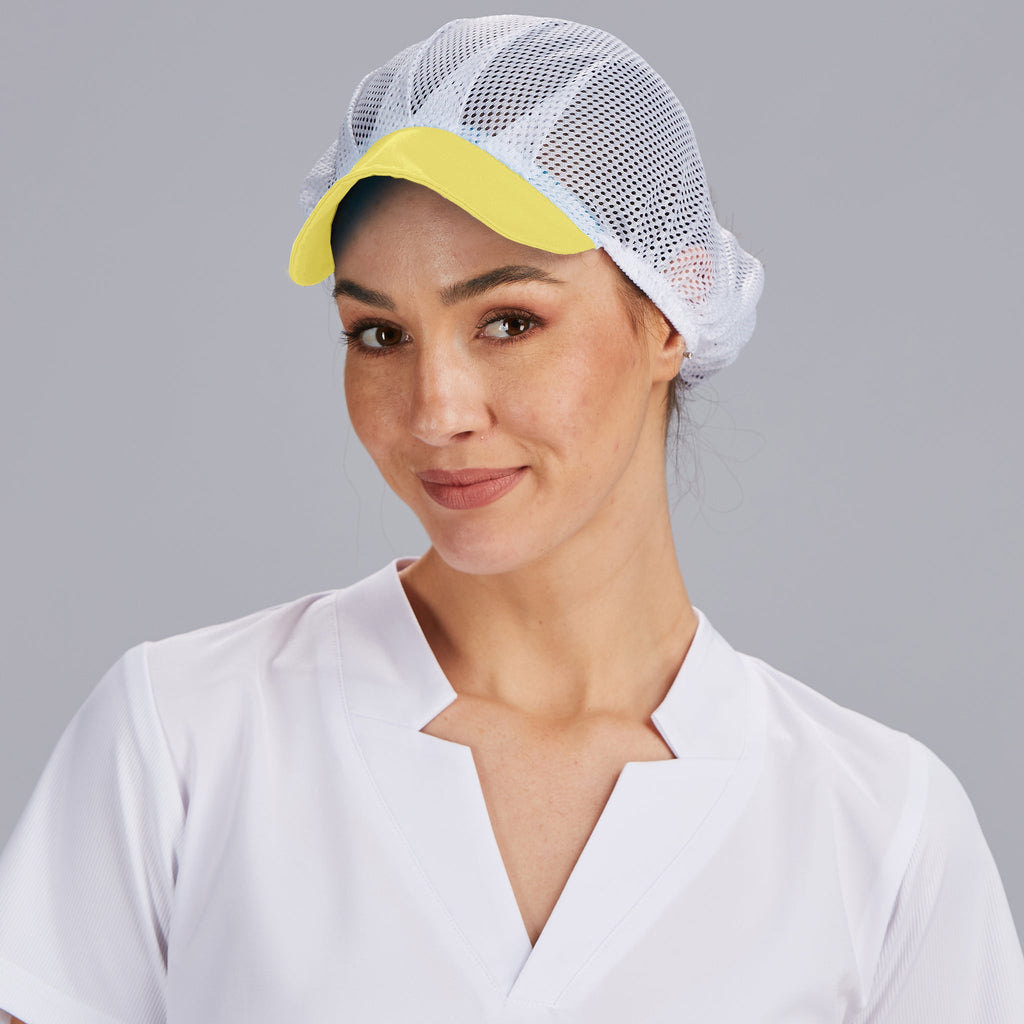 GORRA UNISEX REJILLA VISERA COLOR (PAQ. 10 UNID)