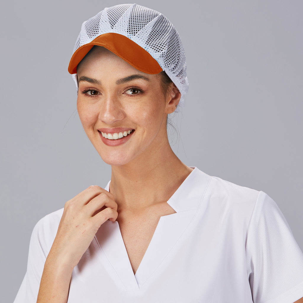 GORRA UNISEX REJILLA VISERA COLOR (PAQ. 10 UNID)