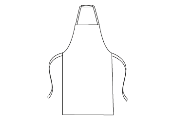 DELANTAL RIZO PLASTIFICADO 90X75 CM