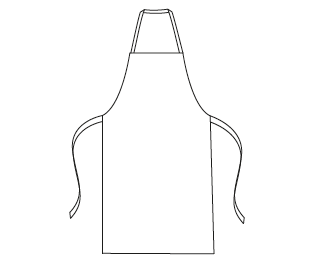 DELANTAL CON PETO SARGA 90X75 CM