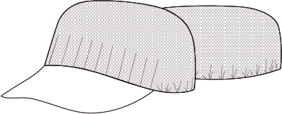 GORRA UNISEX REJILLA VISERA BCA. (PAQ. 10 UNID)