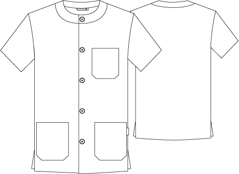 BLUSA SANITARIO UNISEX ABOTONADO BLANCA