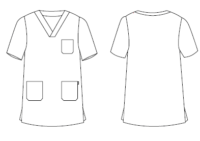 BLUSA SANITARIO UNISEX PICO COLORES