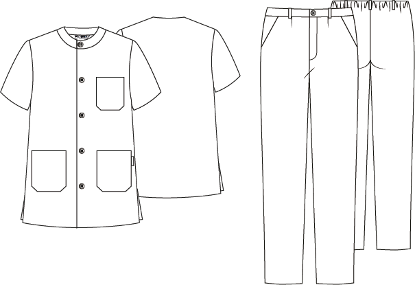 CONJUNTO UNISEX ABOTONADO SARGA COLORES