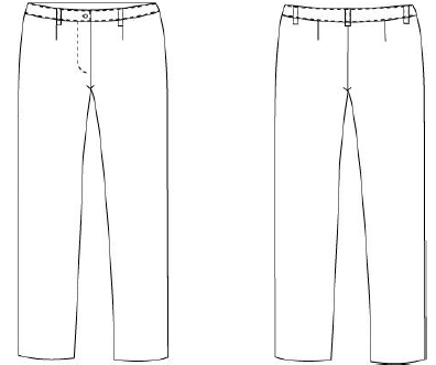 PANTALON MUJER SIN BOLSILLOS