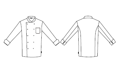 CHAQUETA COCINA UNISEX FLORENCIA M/L