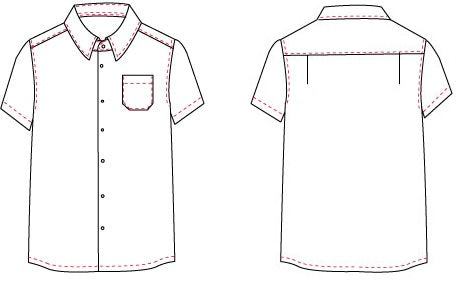 CAMISA HOMBRE 1 BOLSILLO M/CORTA