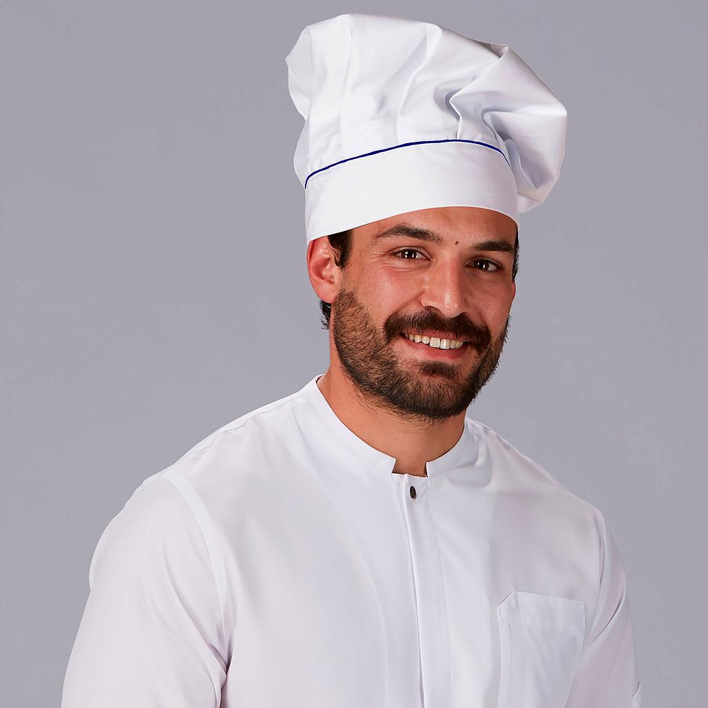 GORRO CHEF CON VELCRO BLANCO VIVO COLOR