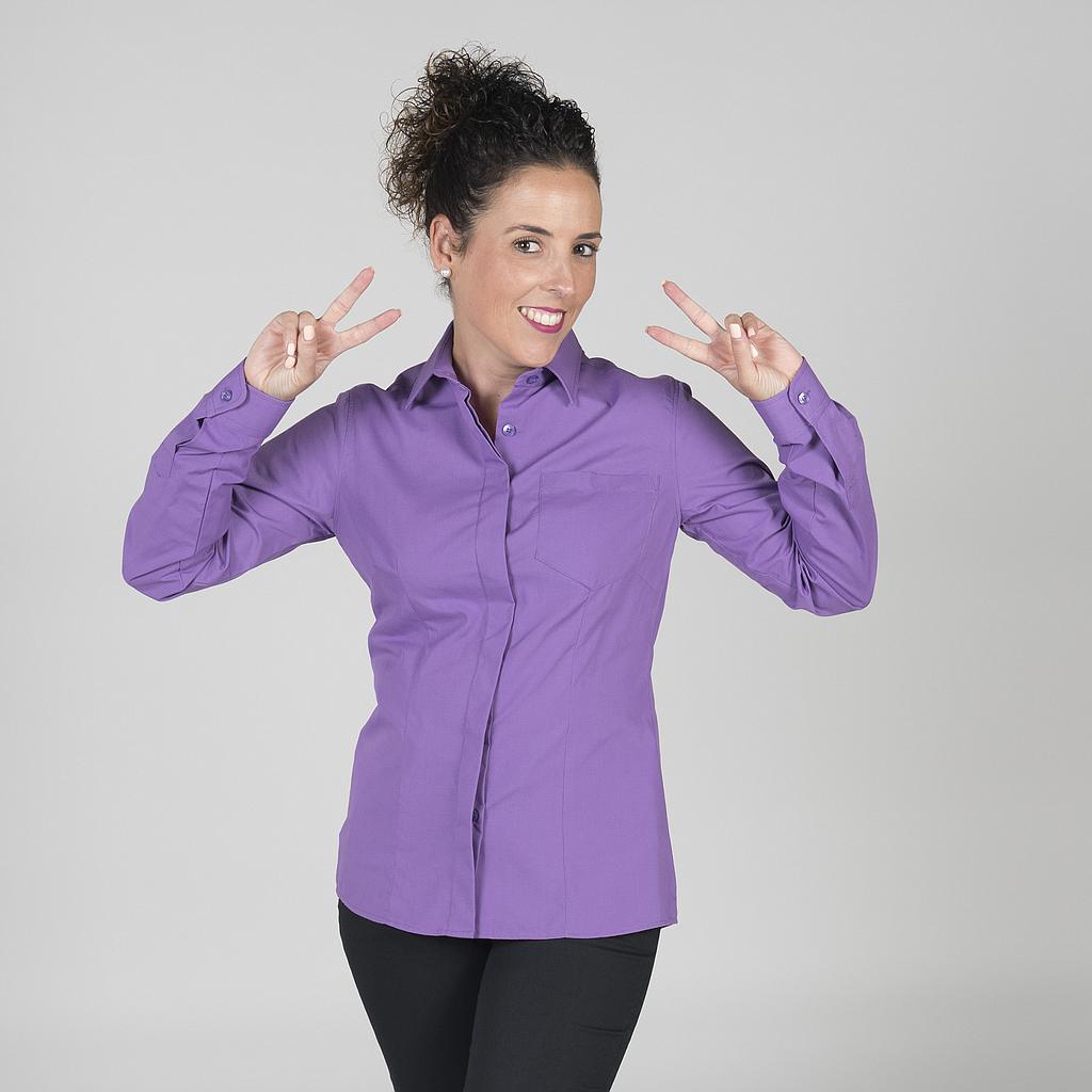 BLUSA MUJER BOTON OCULTO M/L