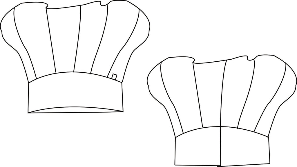 GORRO GRAN CHEF BLANCO CON VELCRO