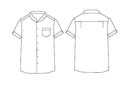 CAMISA HOMBRE CUELLO MAO M/CORTA