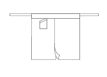 DELANTAL FRANCES ABIERTO COMBI 90X110 CM