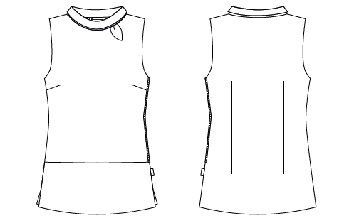 BLUSA MUJER CUELLO VUELTO